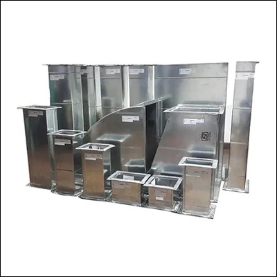 Galvanized steel ductwork and fittings including bends, reducers and transitions for kitchen exhaust systems - commercial duct fabrication