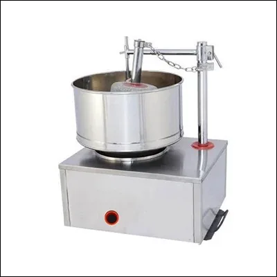 Commercial tilting wet grinder with stainless steel drum and granite stones for batter grinding - bulk wet grinding machine