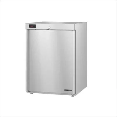Stainless steel single solid door undercounter refrigerator with digital control - commercial undercounter chiller