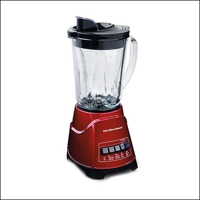 Commercial countertop blender with glass jar and multi-speed controls - kitchen smoothie and juice blender
