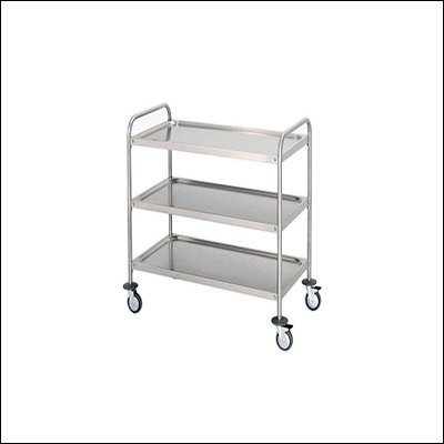 commercial stainless steel three tier trolley